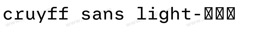 cruyff sans light字体转换
